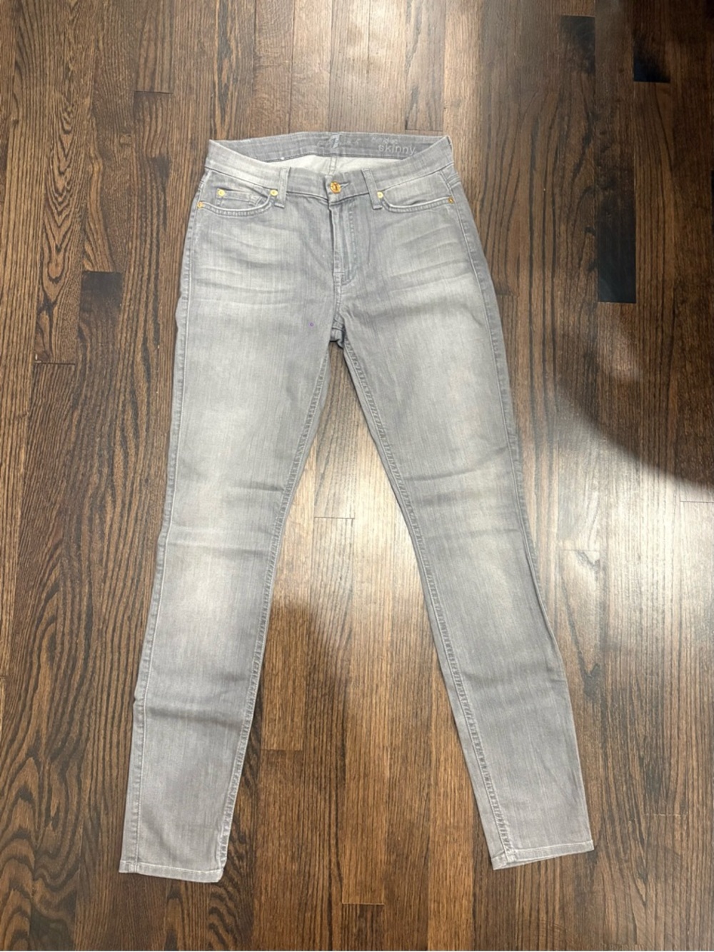 7 For All Mankind Gray Skinny Jeans